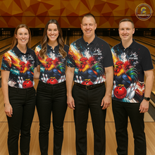 Load image into Gallery viewer, Custom Funny Rooster Bowling Jersey for Women Bowling Team Shirts Bowling Polo &amp; 1/4 Zip HNT256
