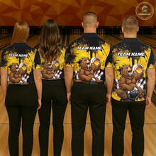 Load image into Gallery viewer, Custom Beer Bear Bowling Jersey for Men Bowling Team Shirts Bowling Polo &amp; 1/4 Zip HNT265