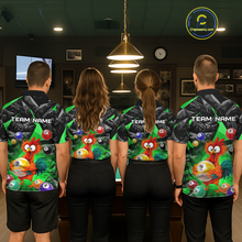 Load image into Gallery viewer, Custom Funny Green Chicken 9 Ball Pool Billiard Shirt for Women Polo &amp; 1/4 Zip, Billiard Team Jerseys NNT157