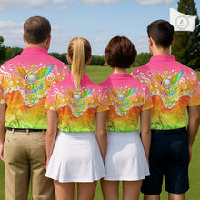 Load image into Gallery viewer, Womens Golf Polo Shirt Colorful Music Angel Wing Golf Ball Custom Golf Top For Team, Golfer Gift NHN0130