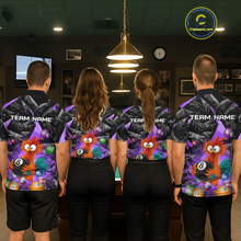 Load image into Gallery viewer, Custom Funny Purple Chicken 8 Ball Pool Billiard Shirt for Women Polo &amp; 1/4 Zip, Billiard Team Jerseys NNT148