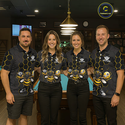 Hexagon Funny Thief-Bee 8 Ball And 9 Ball Men Billiard Pool Jersey Custom Billiard Team Appeal NYN2760