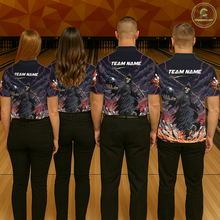 Load image into Gallery viewer, Custom Grim Reaper Flame Bowling Jersey for Women Bowling Team Shirts Polo &amp; 1/4 Zip HNT193