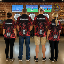 Load image into Gallery viewer, Custom Red Dragon Darts Board Dart Shirts For Women Darts Team Jerseys Polo &amp; 1/4 Zip NNT121