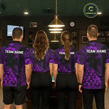 Load image into Gallery viewer, Purple Grunge Human Playing Ball Pool Women Polo &amp; 1/4-Zip Shirt Custom Billiards Ball Jerseys NYN2431
