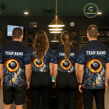 Load image into Gallery viewer, Personalized Funny Wolf 8 Ball Pool Men Billiard Polo &amp; 1/4 Zip, Billiard Shirt, Billiard Team Jerseys NNT144