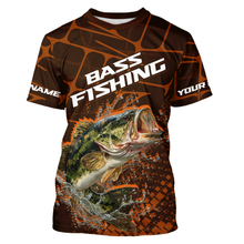 Load image into Gallery viewer, Largemouth Bass Fishing, Fishing T-Shirts Scale, Fishing Gift | Orange NHT393