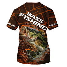 Load image into Gallery viewer, Largemouth Bass Fishing, Fishing T-Shirts Scale, Fishing Gift | Orange NHT393