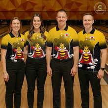 Load image into Gallery viewer, Custom King Bee Bowling Jersey for Men Bowling Team Shirts Bowling Polo &amp; 1/4 Zip HNT266