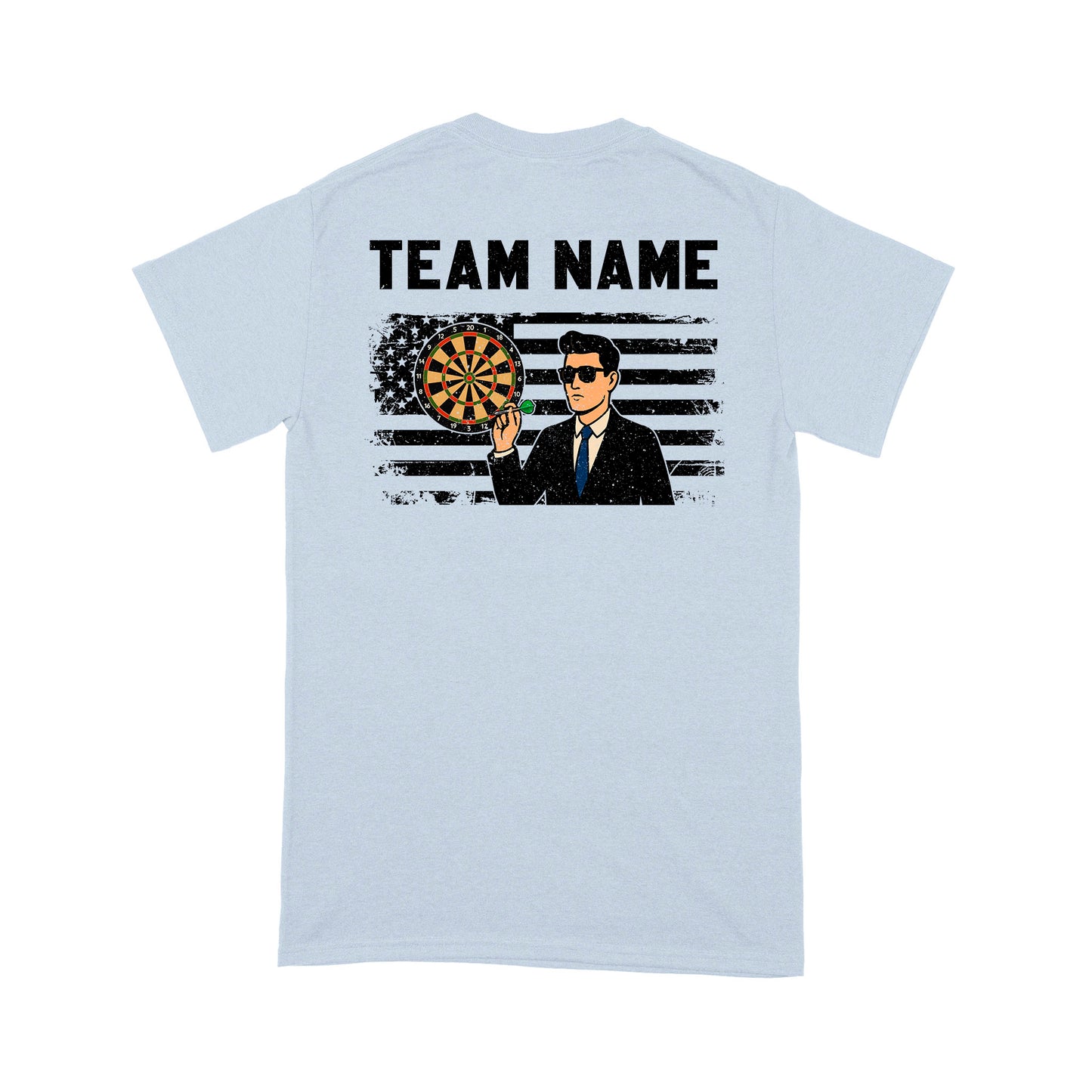 US Flag Dartboard Grunge Custom Name Shirts Dart Shirts For Men, Darts For Gift NYN0174