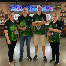 Load image into Gallery viewer, Personalized Funny Dartboard Patrick Day Women Darts Polo Shirts Shamrock Dart Team Gifts NYN2185