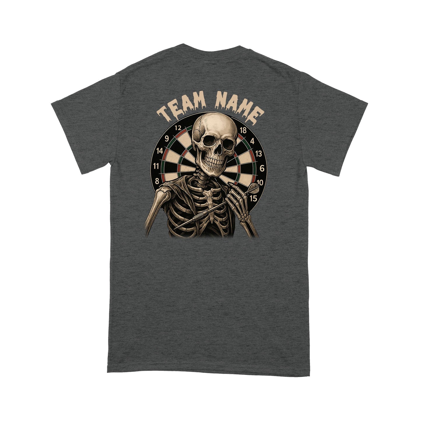 Funny Skeleton Darts Shirt, Multicolor Custom Darts League Team T-Shirt, Darts Player Gift TDM3909