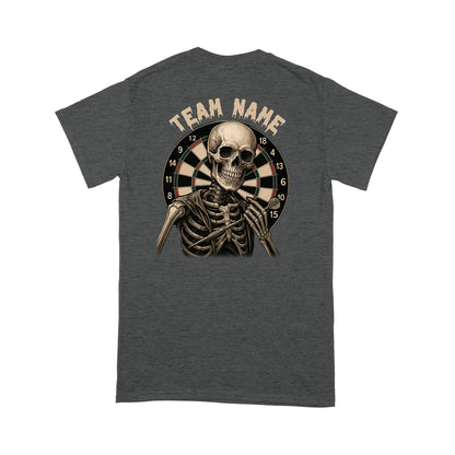 Funny Skeleton Darts Shirt, Multicolor Custom Darts League Team T-Shirt, Darts Player Gift TDM3909