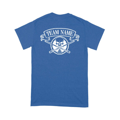 Billiard Skull Crossed Pool Cue T- Shirts Custom Billiard Shirts For Team Pool Player TDM3940