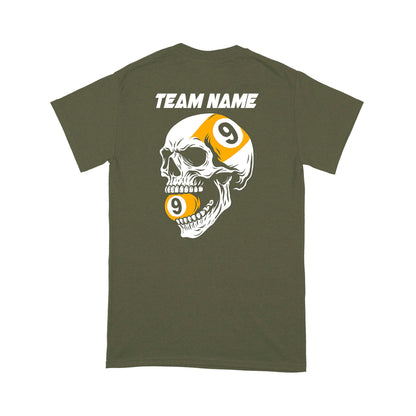 Funny Skull 9 Ball Billiard T-Shirt Custom Billiard Shirt For Team Pool Player, Billiard Gifts TDM3897