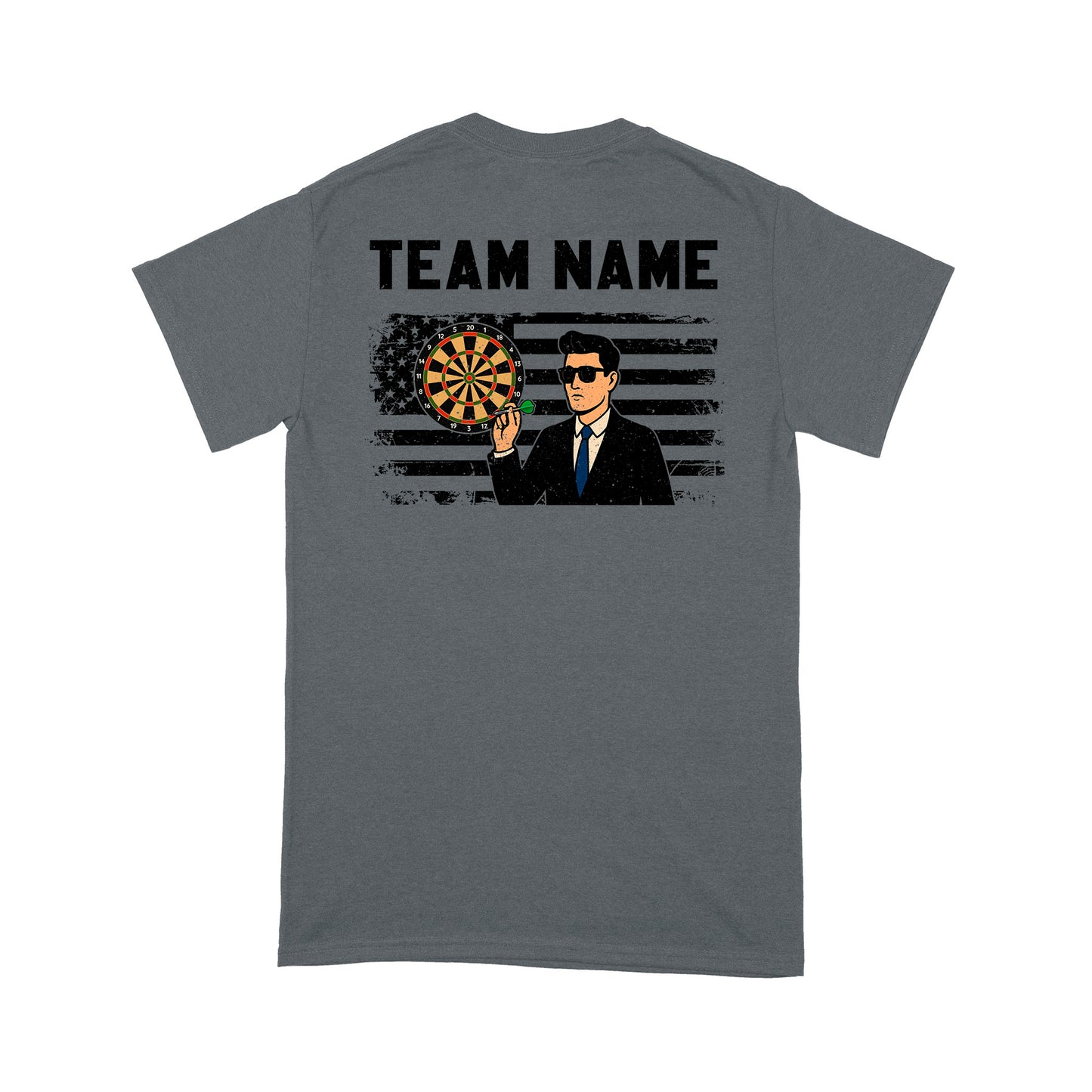 US Flag Dartboard Grunge Custom Name Shirts Dart Shirts For Men, Darts For Gift NYN0174