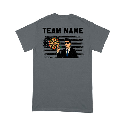 US Flag Dartboard Grunge Custom Name Shirts Dart Shirts For Men, Darts For Gift NYN0174