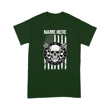 Load image into Gallery viewer, Grunge Darts American Flag Skull T-Shirts Custom Patriotic US Flag Dart Shirts, Darts Player Gifts TDM3908