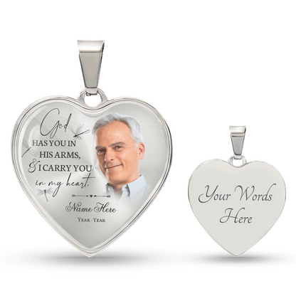 Personalized memory necklace with picture TN01