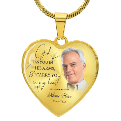 Personalized memory necklace with picture TN01