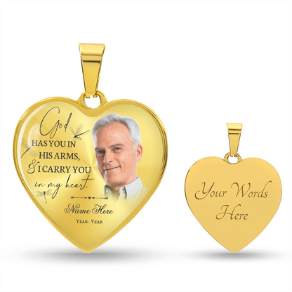 Personalized memory necklace with picture TN01