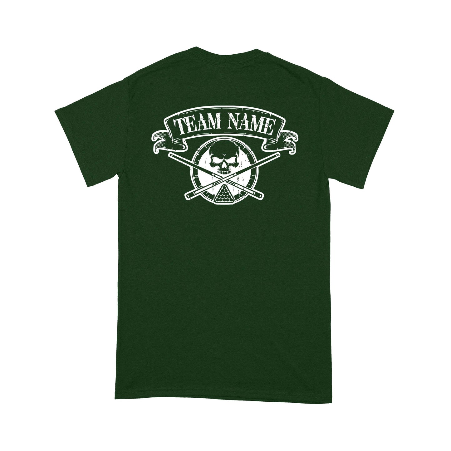 Billiard Skull Crossed Pool Cue T- Shirts Custom Billiard Shirts For Team Pool Player TDM3940