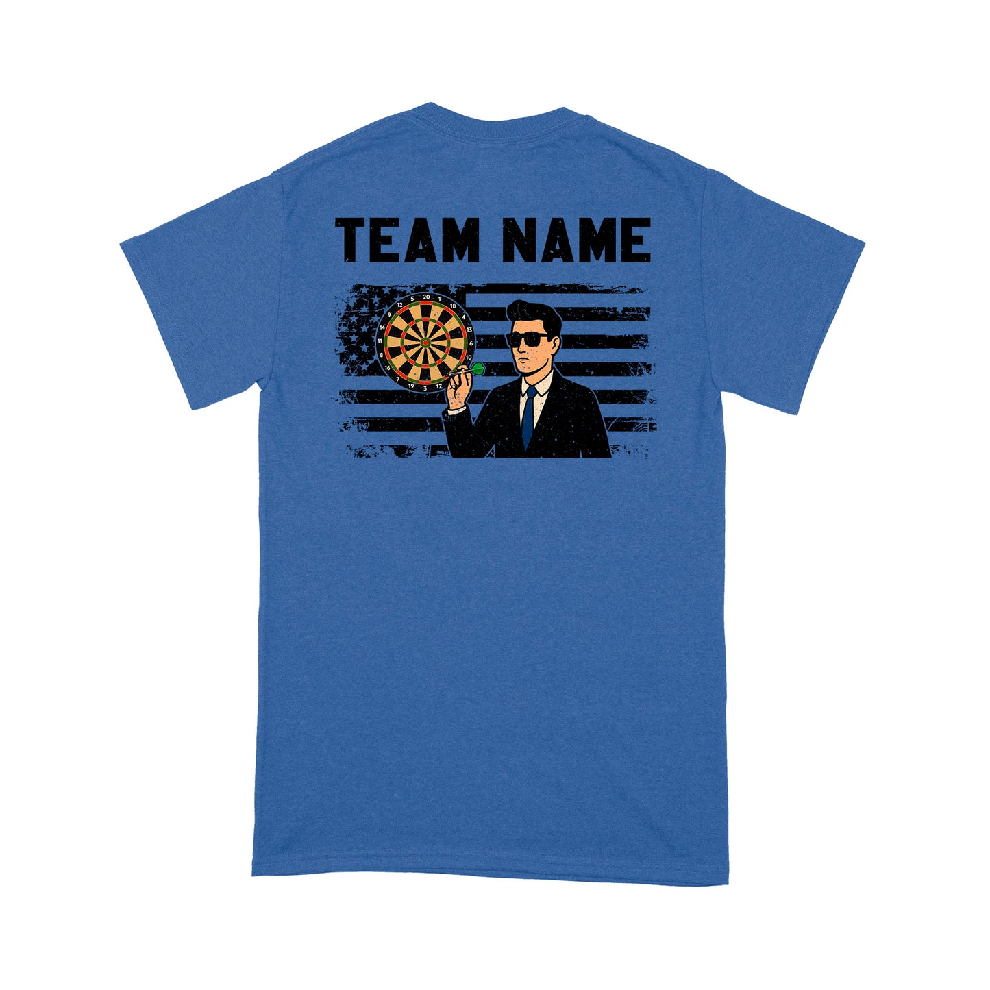 US Flag Dartboard Grunge Custom Name Shirts Dart Shirts For Men, Darts For Gift NYN0174