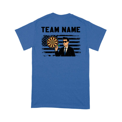 US Flag Dartboard Grunge Custom Name Shirts Dart Shirts For Men, Darts For Gift NYN0174