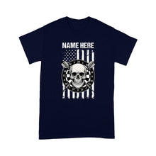 Load image into Gallery viewer, Grunge Darts American Flag Skull T-Shirts Custom Patriotic US Flag Dart Shirts, Darts Player Gifts TDM3908