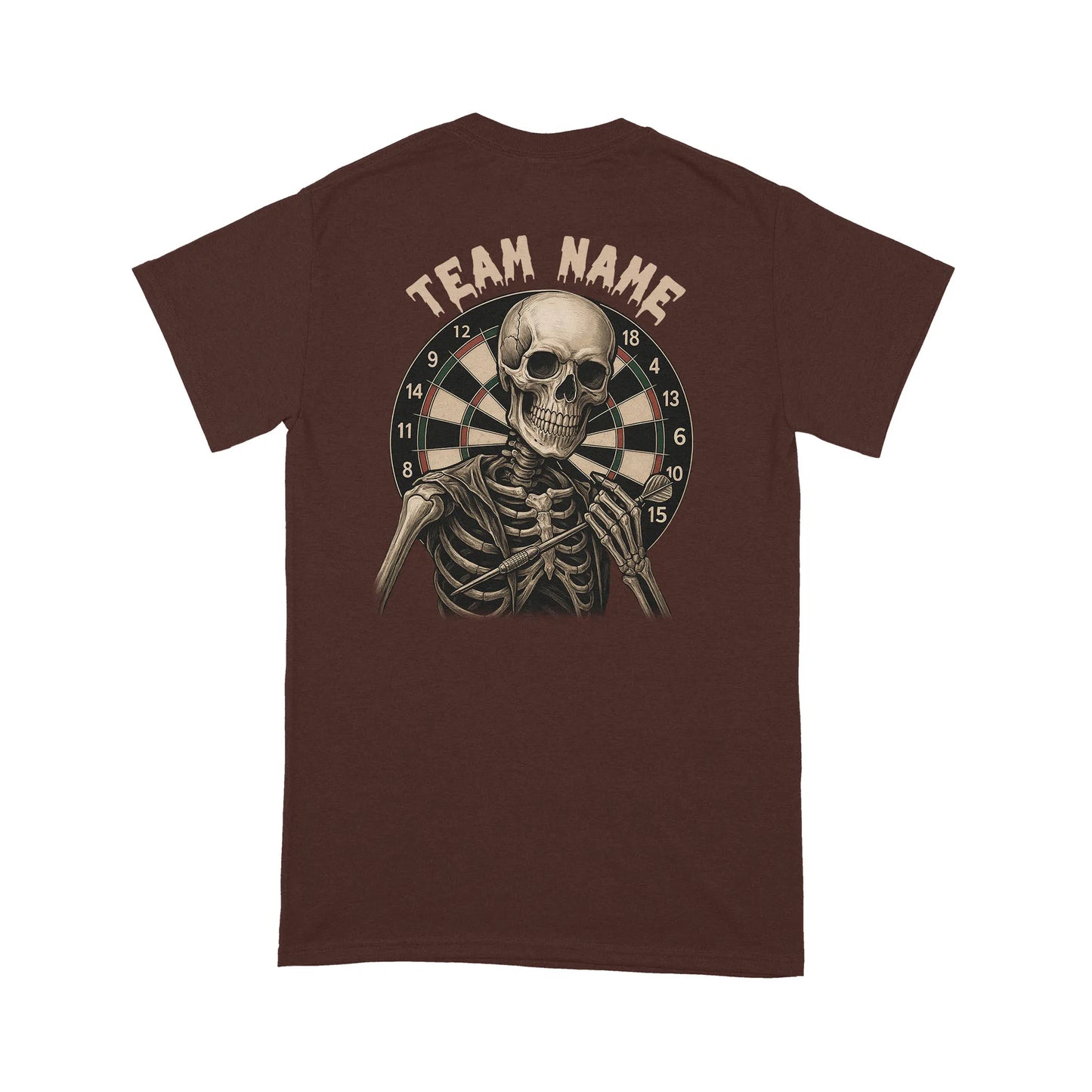 Funny Skeleton Darts Shirt, Multicolor Custom Darts League Team T-Shirt, Darts Player Gift TDM3909