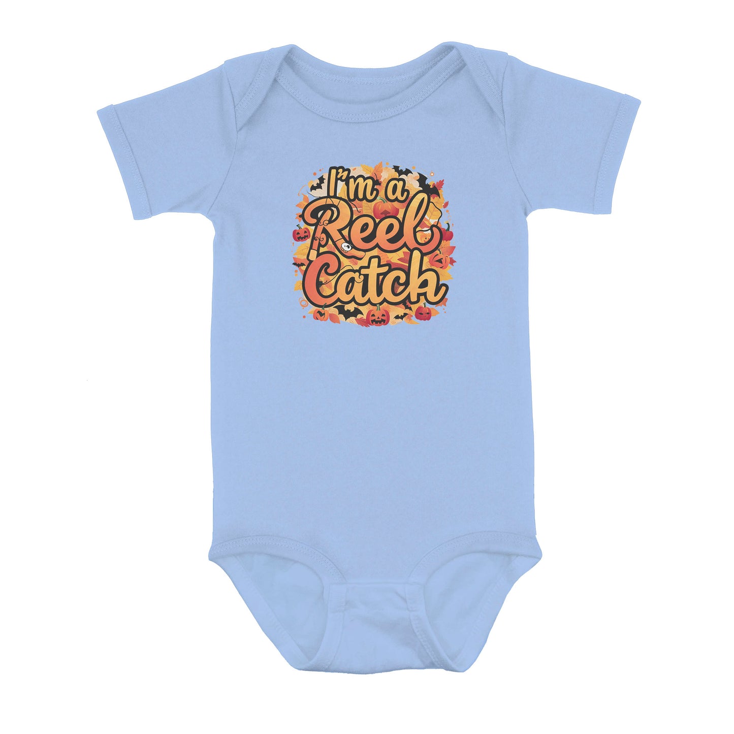 Cute Fall Fishing Infant Fishing Shirt Sayings "I'M A Reel Catch" Fall Baby Outfit IPHW7135