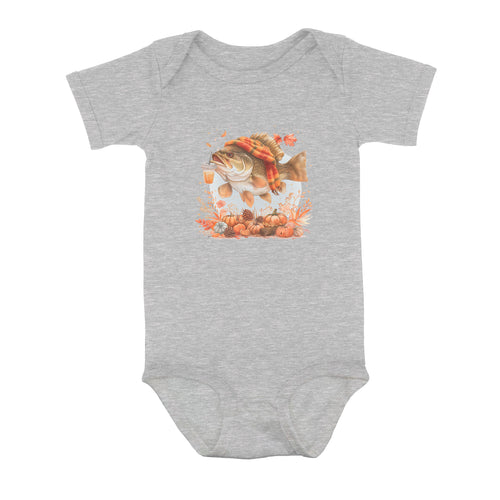 Cute Fish Enjoy The Autumn Fall Fishing Infant Fishing Shirts, Thanksgiving Baby Onesie IPHW7149
