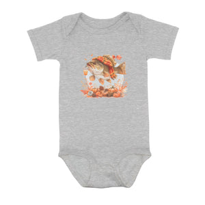 Cute Fish Enjoy The Autumn Fall Fishing Infant Fishing Shirts, Thanksgiving Baby Onesie IPHW7149