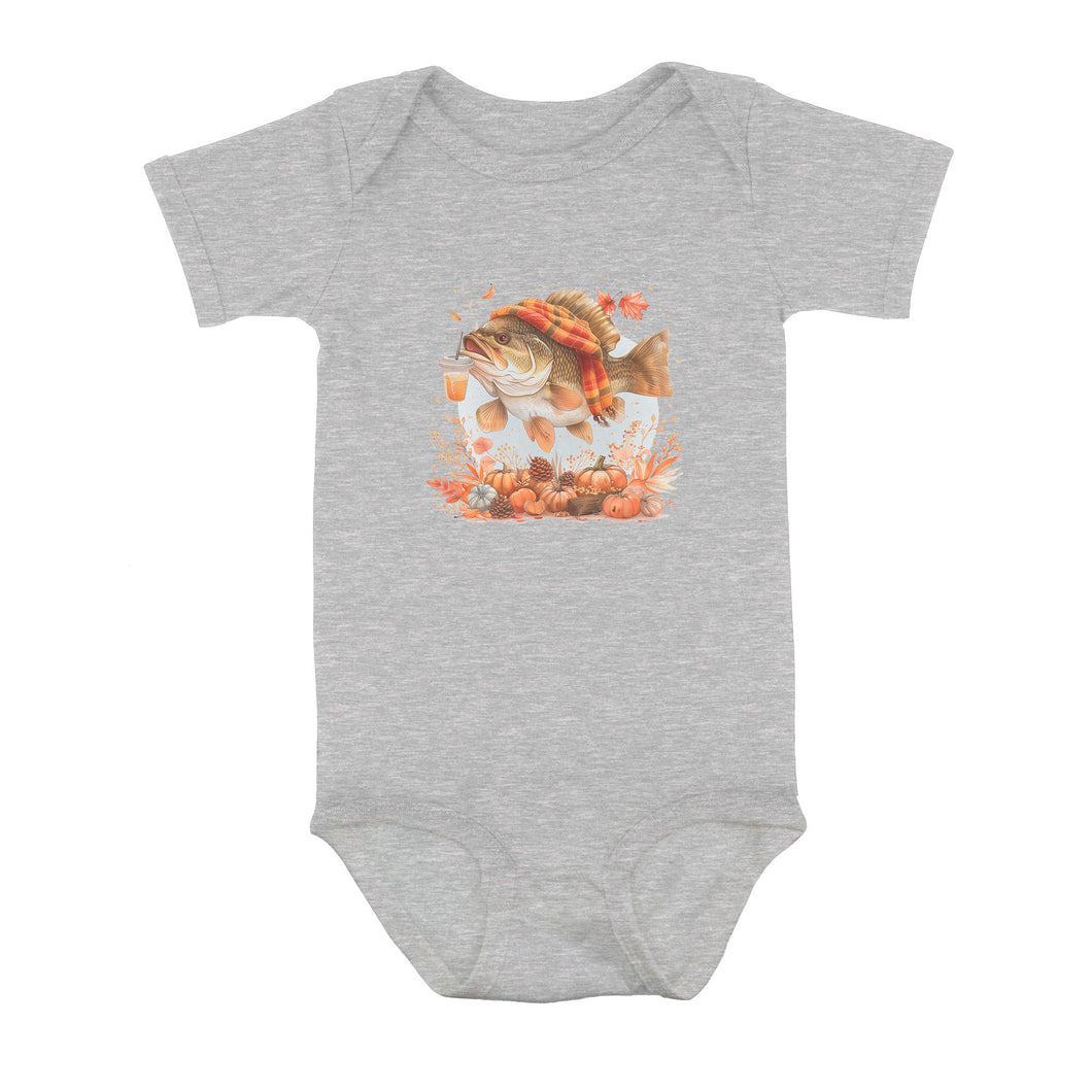 Cute Fish Enjoy The Autumn Fall Fishing Infant Fishing Shirts, Thanksgiving Baby Onesie IPHW7149