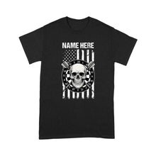 Load image into Gallery viewer, Grunge Darts American Flag Skull T-Shirts Custom Patriotic US Flag Dart Shirts, Darts Player Gifts TDM3908