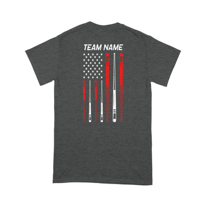 Patriotic American Flag Billiard T-Shirts Custom 8 Ball Pool Team Shirts For Players TDM3917