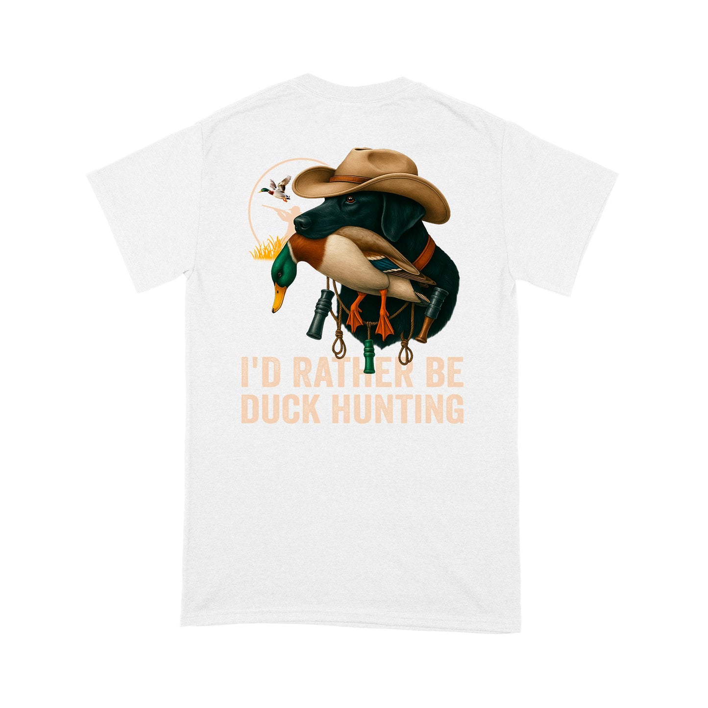 I'd Rather Be Duck Hunting Black Labs Hunting Dog Men T-shirt FSD4701