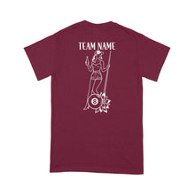 Load image into Gallery viewer, Floral 8 Ball Billiard Shirt, Custom Ladies Pool Team Billiard T-Shirt, Best Billiard Gift Idea TDM3893