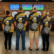 Load image into Gallery viewer, Custom Yellow Funny Beer Darts Board Dart Shirts For Men Darts Team Jerseys Dart Tournament NNT120