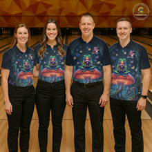 Load image into Gallery viewer, Custom Zen Frog Bowling Shirt for Men Meditation Style Bowling Jersey Polo &amp; 1/4-Zip QZT991