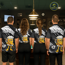 Load image into Gallery viewer, Custom Funny Black Beer 8 Ball Pool Women Billiard Polo &amp; 1/4 Zip, Billiard Shirt, Billiard Team Jerseys NNT146