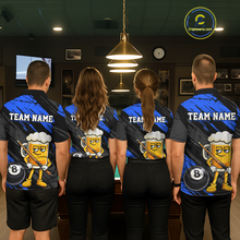 Load image into Gallery viewer, Custom Funny Blue Beer 8 Ball Pool Women Billiard Polo &amp; 1/4 Zip, Billiard Shirt, Billiard Team Jerseys NNT146