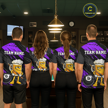 Load image into Gallery viewer, Custom Funny Purple Beer 8 Ball Pool Women Billiard Polo &amp; 1/4 Zip, Billiard Shirt, Billiard Team Jerseys NNT146