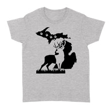 Load image into Gallery viewer, Michigan deer hunting shirt Women T-shirt - FSD1187