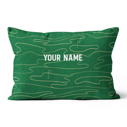 Green Golf Course Custom Throw Pillow Personalized Golf Gifts For Golfer LDT1148