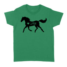 Load image into Gallery viewer, Customized name horse gifts for girls, Gift For Horse Owner, Horse Trainer Gift, Horse Lover Gift, Cowgirl, Riding Tee D06 NQS2682 - Standard Women&#39;s T-shirt