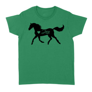 Customized name horse gifts for girls, Gift For Horse Owner, Horse Trainer Gift, Horse Lover Gift, Cowgirl, Riding Tee D06 NQS2682 - Standard Women's T-shirt