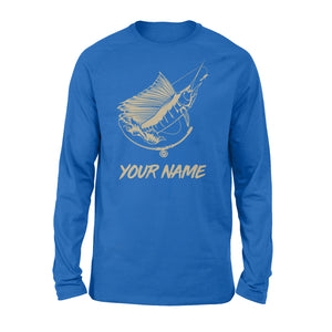 Custom Marlin Saltwater Fishing Long sleeve shirts, Personalized Fishing Shirts FFS - IPHW453