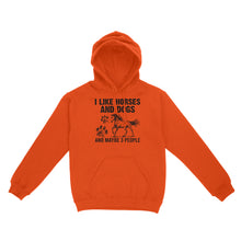 Load image into Gallery viewer, I Like Horses and Dogs and maybe 3 people, funny Horse shirt D03 NQS2710 - Standard Hoodie