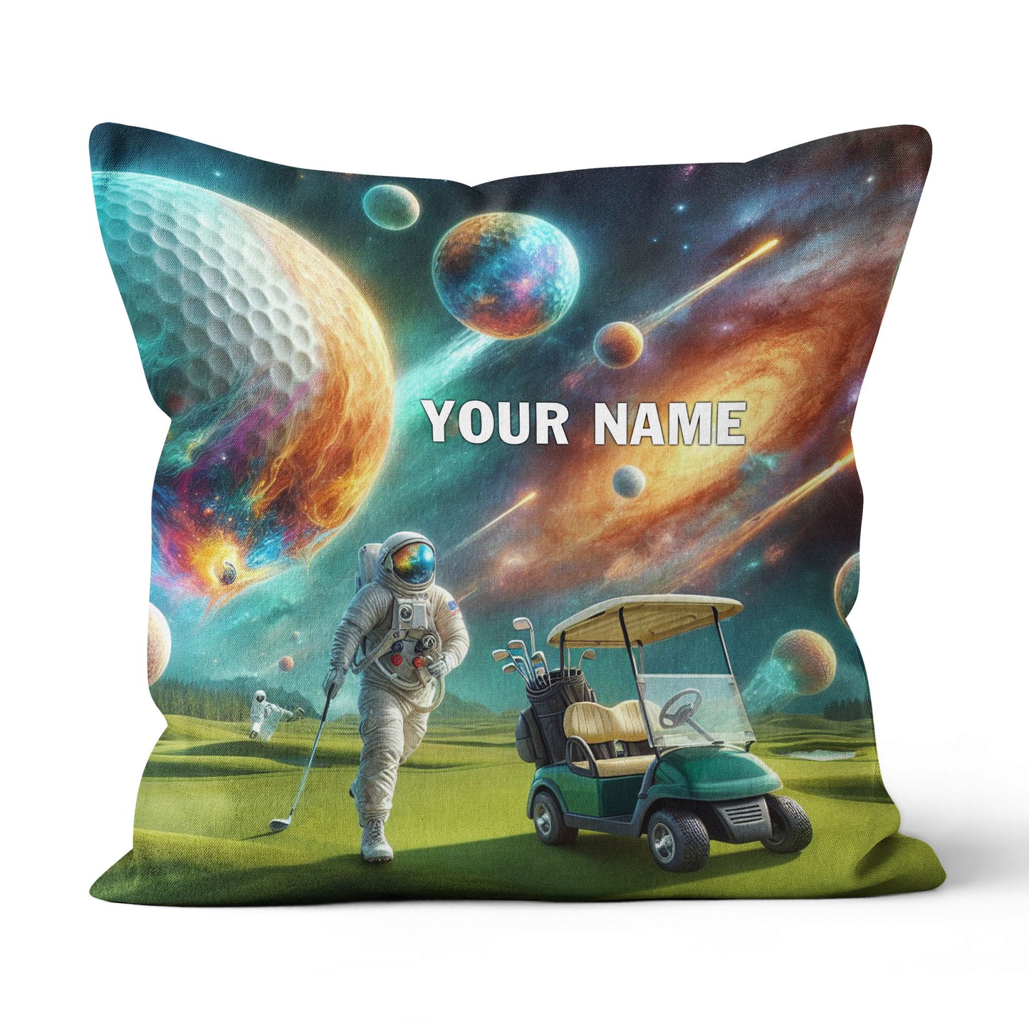 Golf Equipments In Space Custom Golf Pillow Personalized Golfing Gifts LDT1158